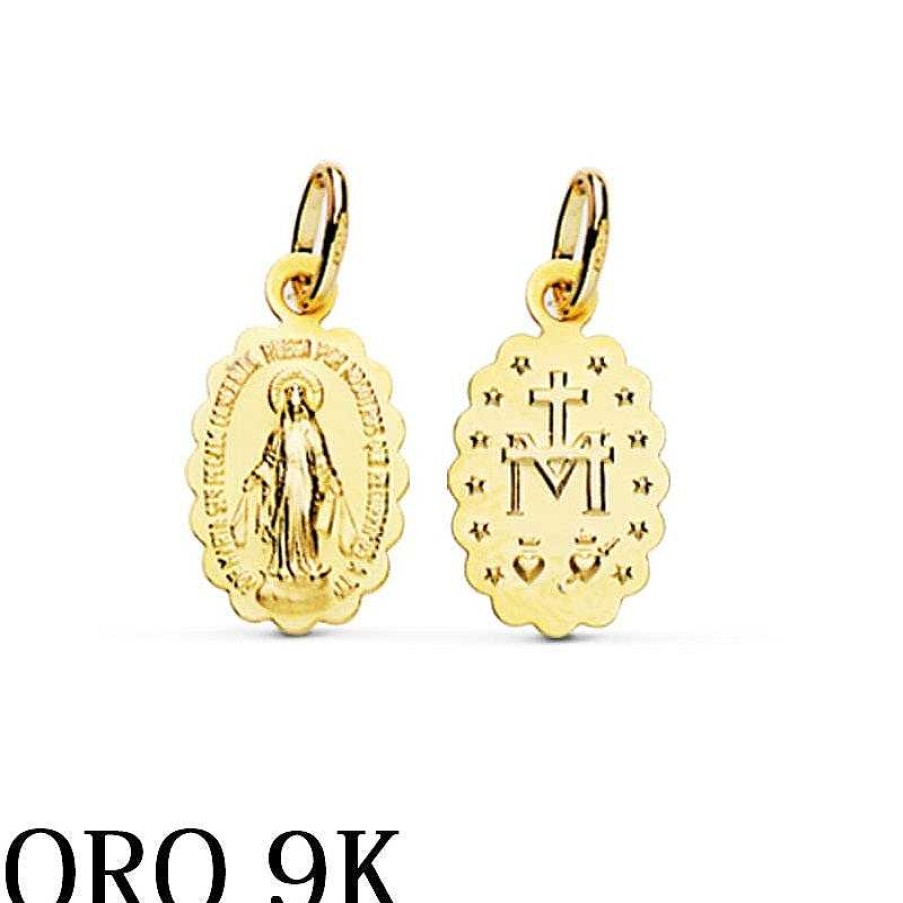 Joyas De Oro Joyeria Pepe Lozano Oro 9K Colgante Milagrosa Oval