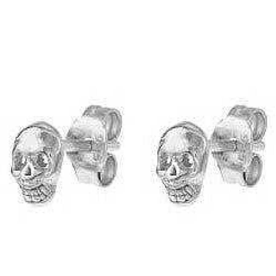 Joyas De Plata Joyeria Pepe Lozano Calavera Mini Pendientes Plata