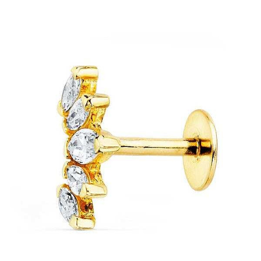 Joyas De Oro Joyeria Pepe Lozano Piercing Oreja Oro 18K Hojas (Unidad)