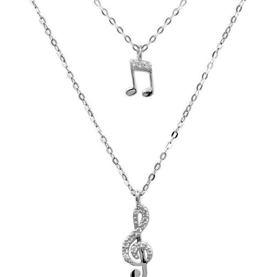 Joyas De Plata Joyeria Pepe Lozano Gargantilla Lotus Silver Nota Musical