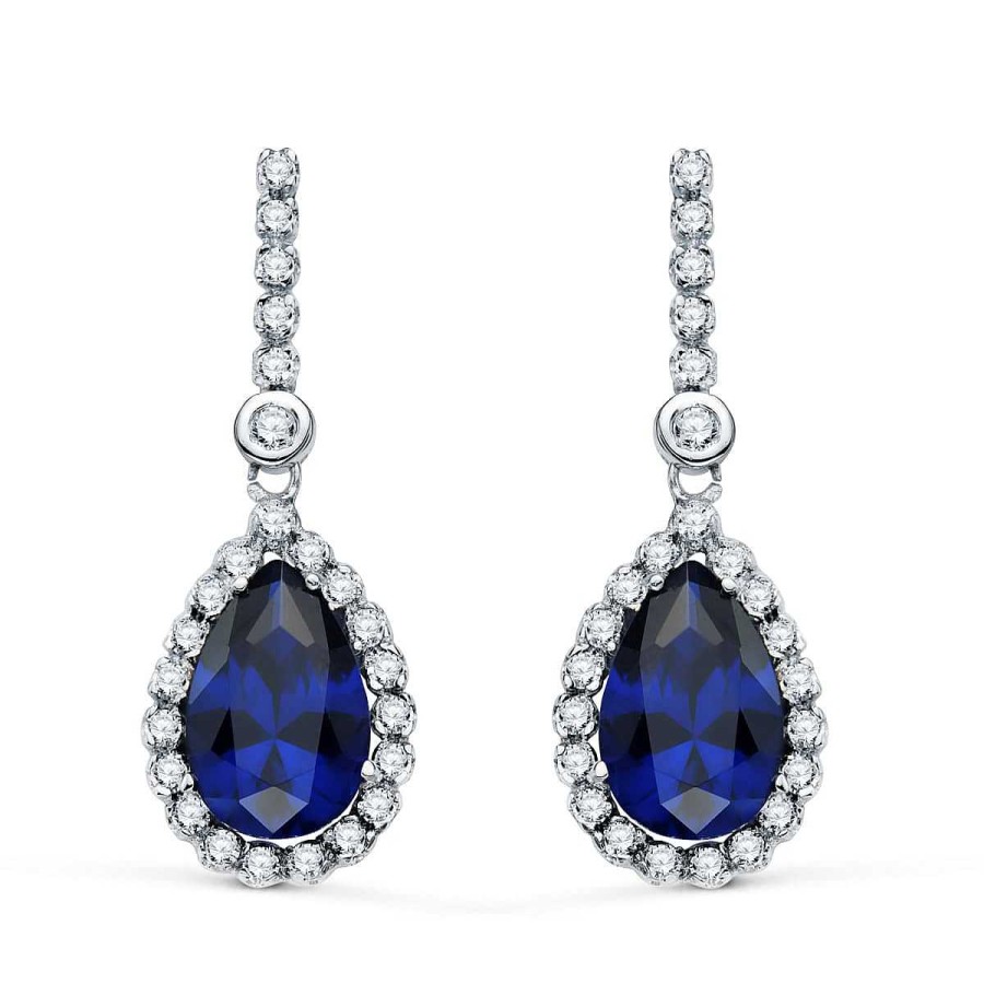 Joyas De Oro Joyeria Pepe Lozano Pendientes Oro Blanco Piedra Azul