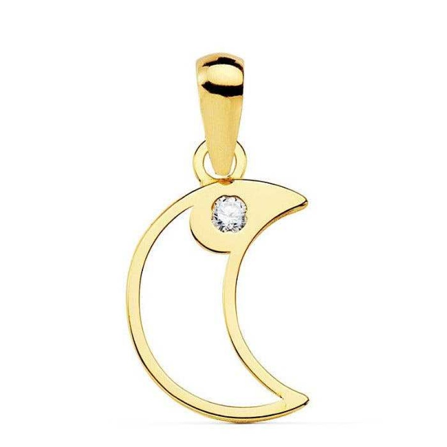 Joyas De Oro Joyeria Pepe Lozano Colgante Oro Mini Luna