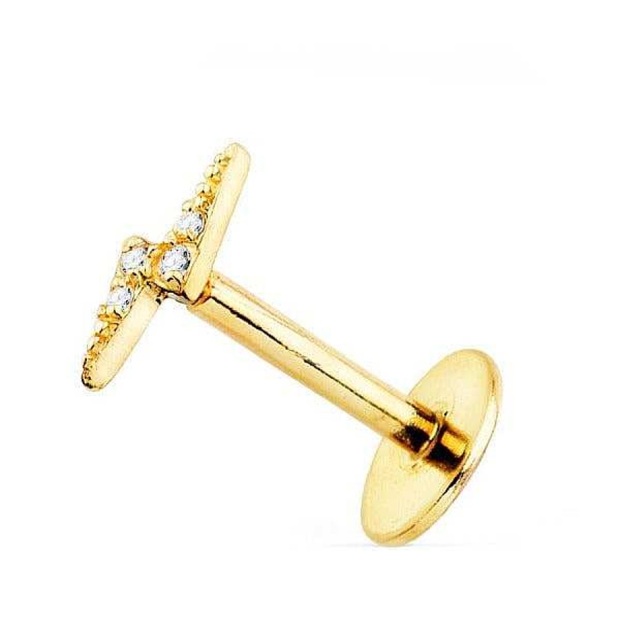 Joyas De Oro Joyeria Pepe Lozano Piercing Oreja Oro 18K Rayo (Unidad)