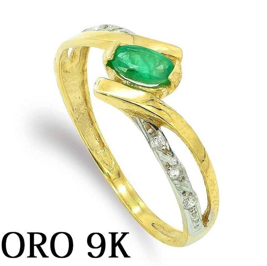 Joyas De Oro Joyeria Pepe Lozano Oro 9K Anillo Esmeralda