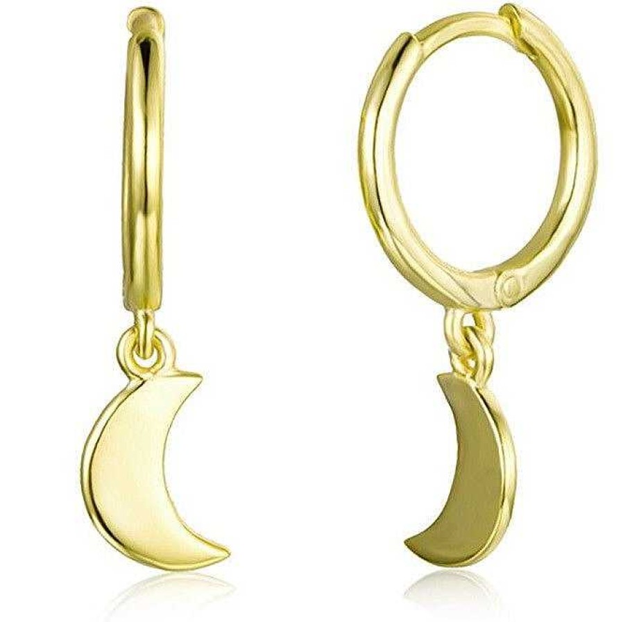 Joyas De Plata Joyeria Pepe Lozano Aros Plata Chapada En Oro Luna