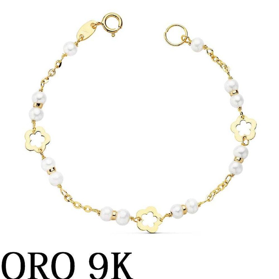 Joyas De Oro Joyeria Pepe Lozano Oro 9K Pulsera Ni A Flores