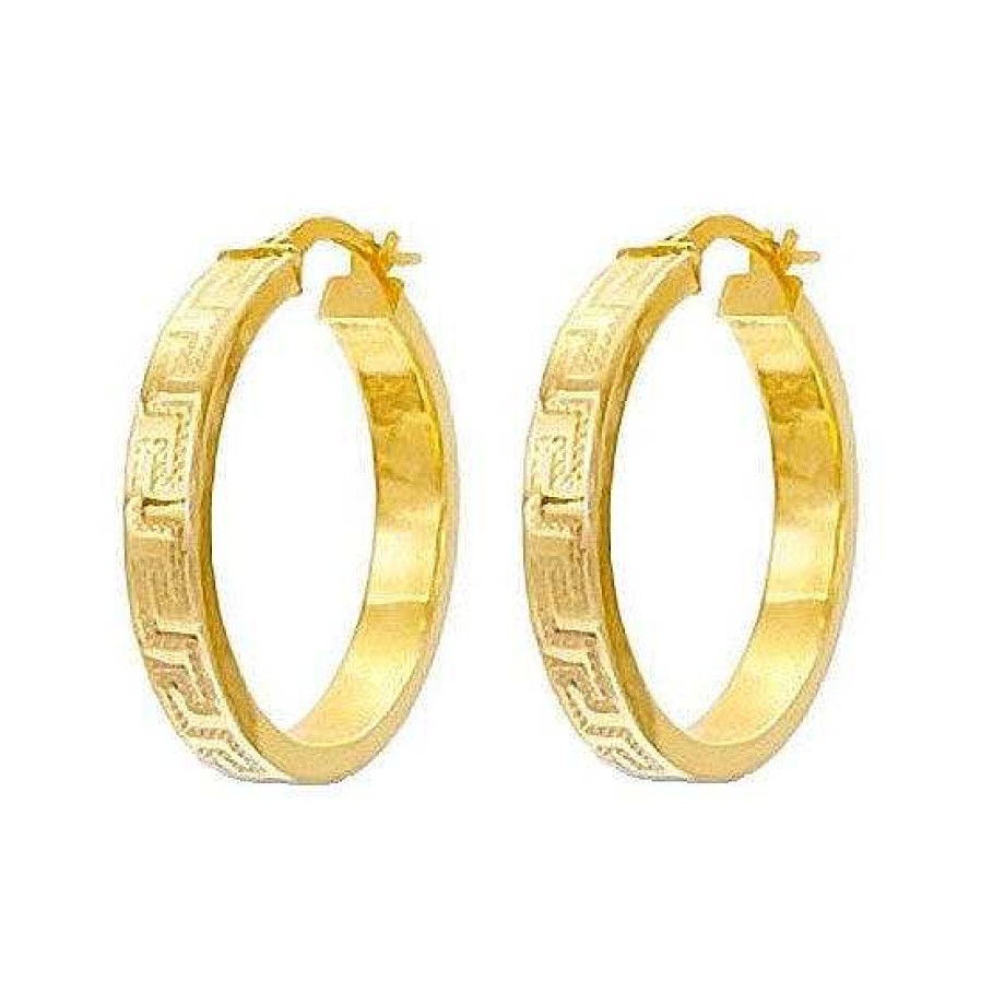 Joyas De Oro Joyeria Pepe Lozano Aros Oro Greca 18K 23 Mm