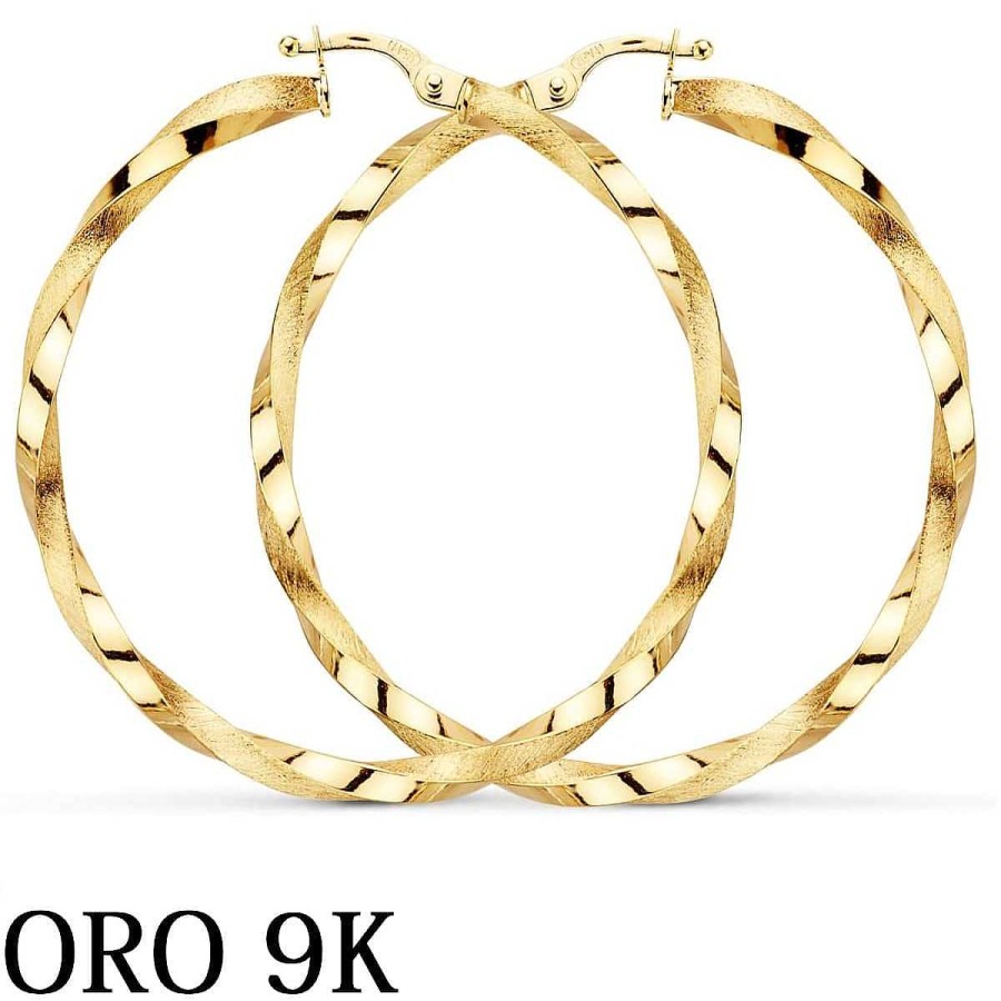 Joyas De Oro Joyeria Pepe Lozano Oro 9K Pendientes Aros Trenza