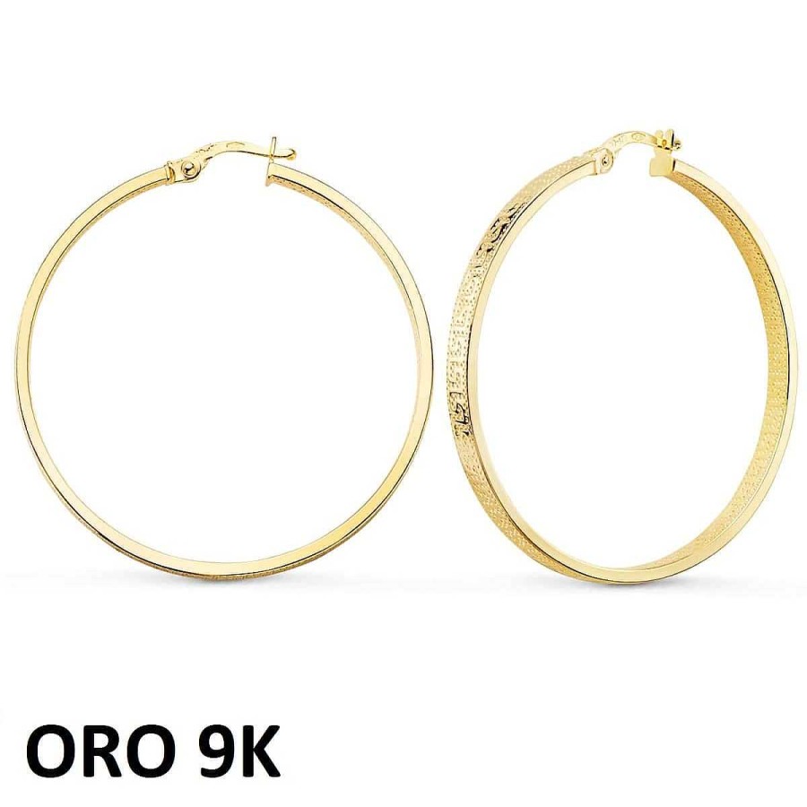 Joyas De Oro Joyeria Pepe Lozano Oro 9K Aros Greca Grandes