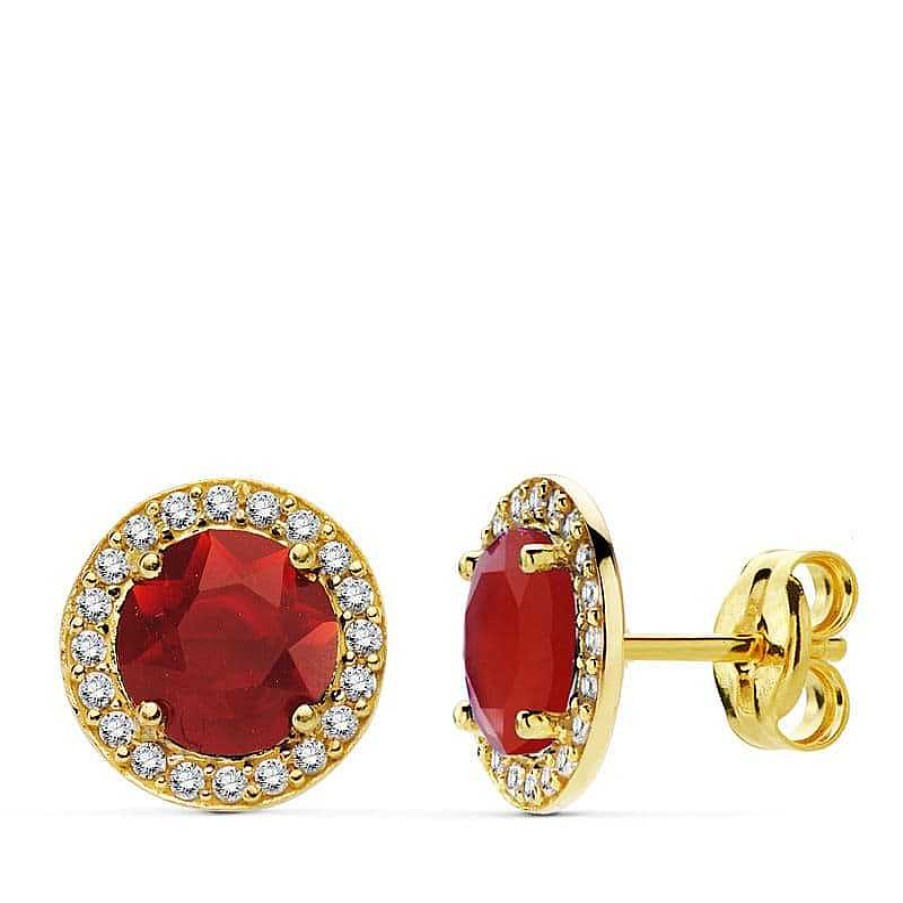 Joyas De Oro Joyeria Pepe Lozano Pendientes Oro Rojo Redondo