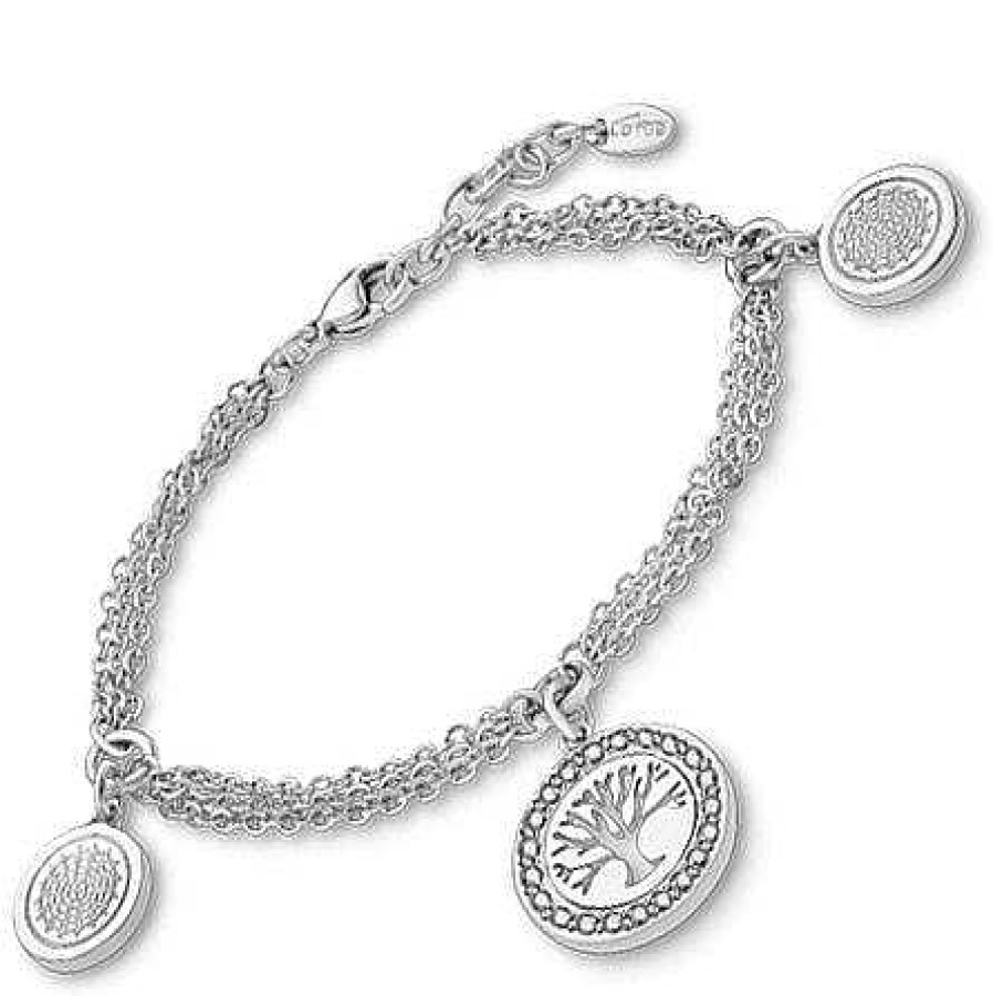 Joyas De Plata Joyeria Pepe Lozano Pulsera Lotus Style Acero Chapitas