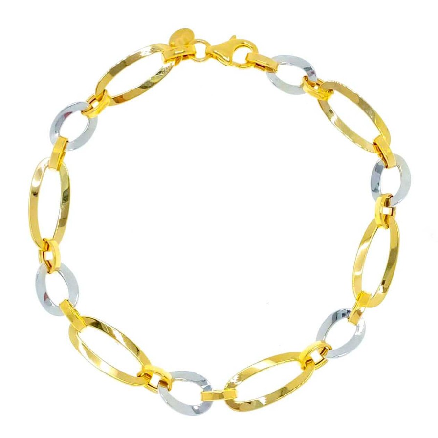 Joyas De Oro Joyeria Pepe Lozano Pulsera 18K Oro Bicolor Anillas