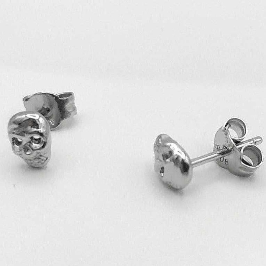 Joyas De Plata Joyeria Pepe Lozano Calavera Mini Pendientes Plata