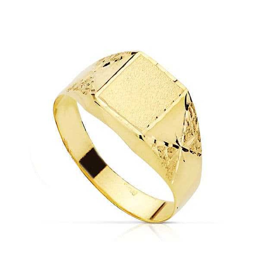 Anillos De Comuni N | Boda Y Comuni N Joyeria Pepe Lozano Sello Oro Cadete Hojas