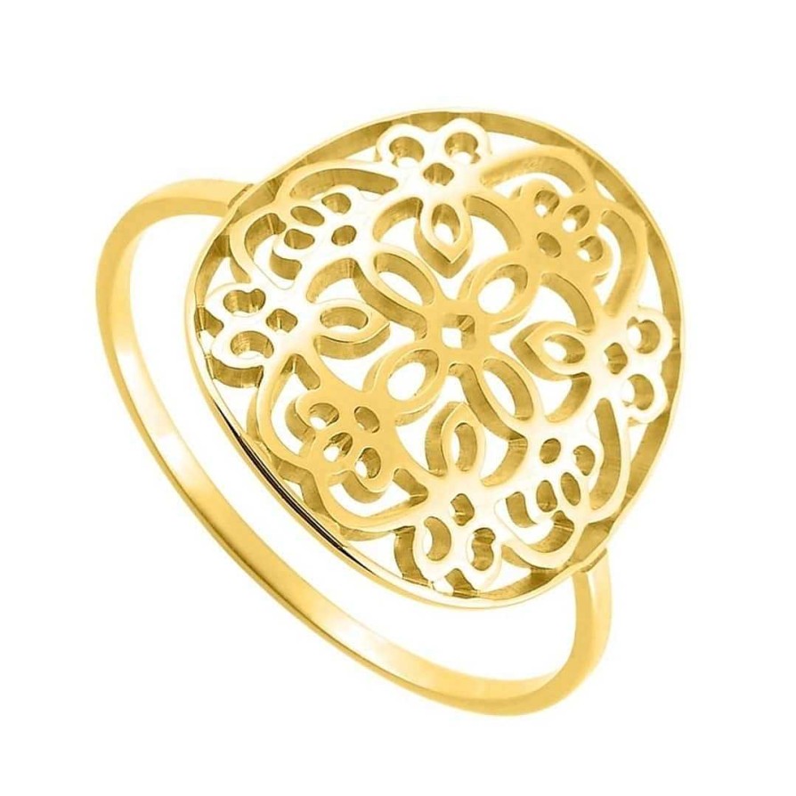 Joyas De Oro Joyeria Pepe Lozano Anillo Oro 18K Floreal Calado