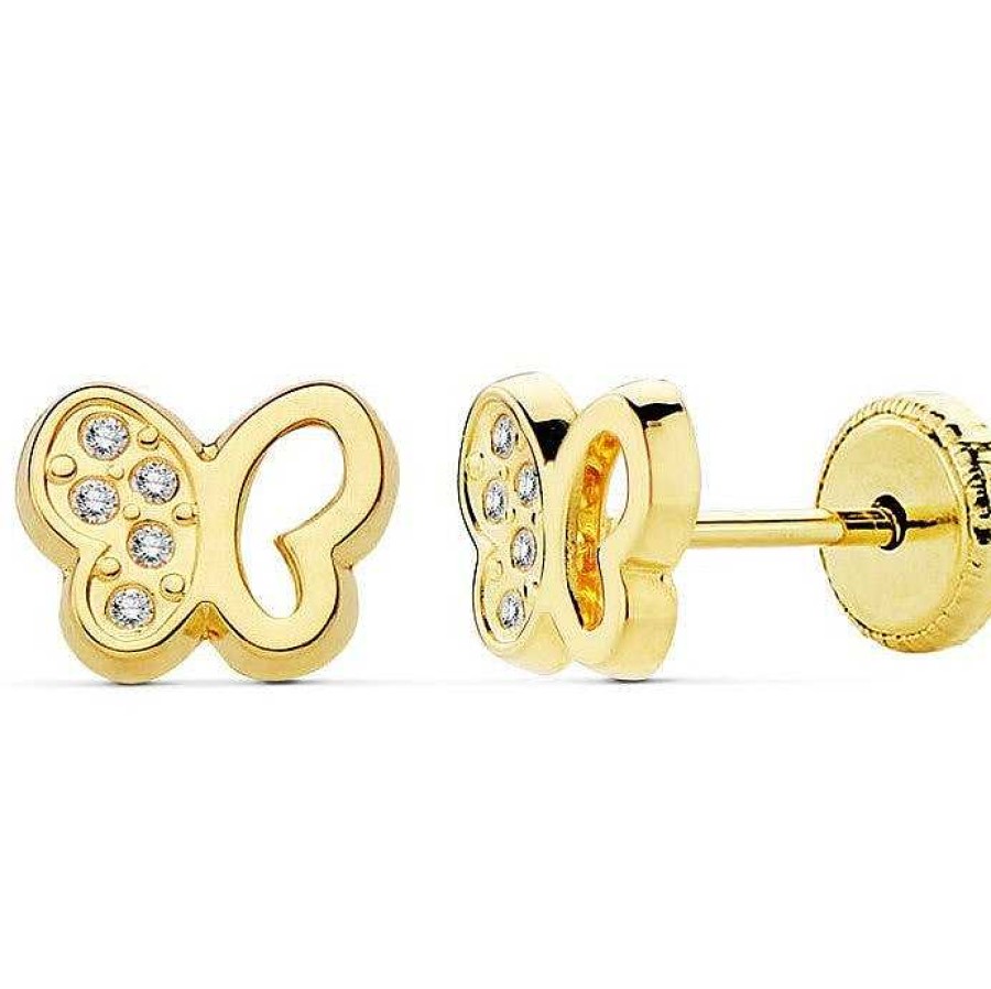 Joyas De Oro Joyeria Pepe Lozano Pendientes Oro Beb Mariposa