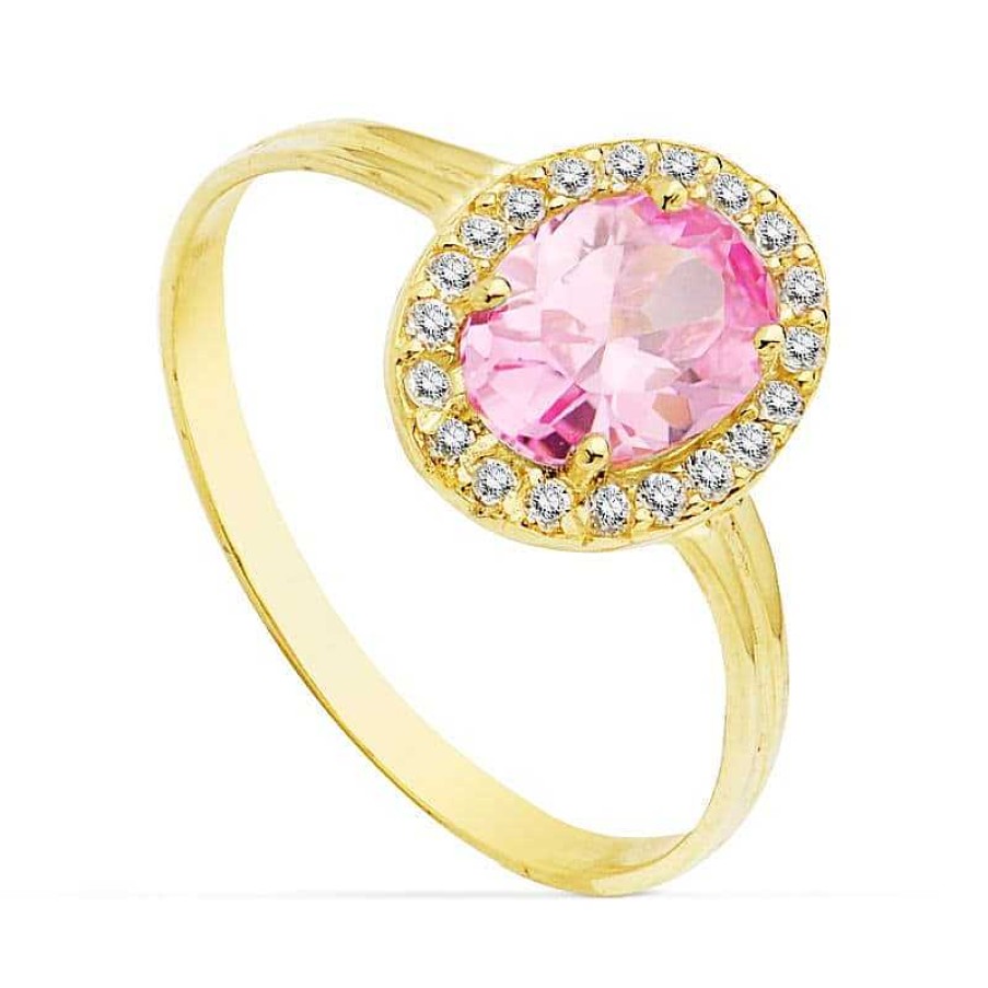 Joyas De Oro Joyeria Pepe Lozano Anillo Piedra Rosa 18K