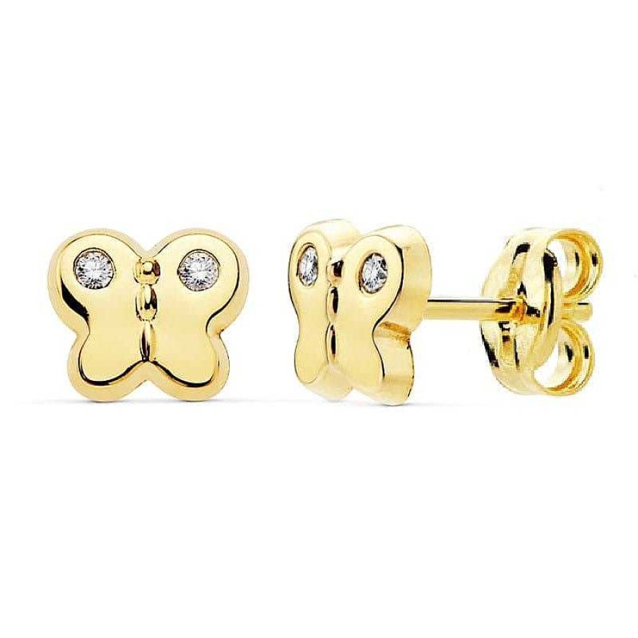 Joyas De Oro Joyeria Pepe Lozano Pendientes Oro 18K Mariposa