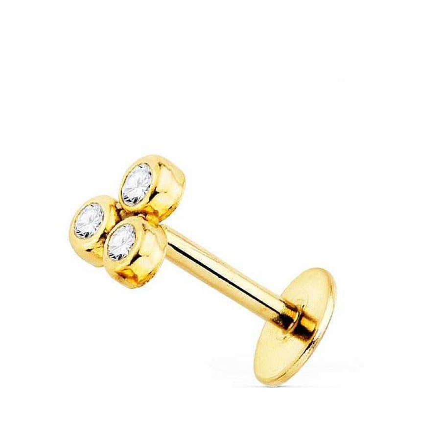 Joyas De Oro Joyeria Pepe Lozano Piercing Oreja Oro 18K Tri Ngulo (Unidad)