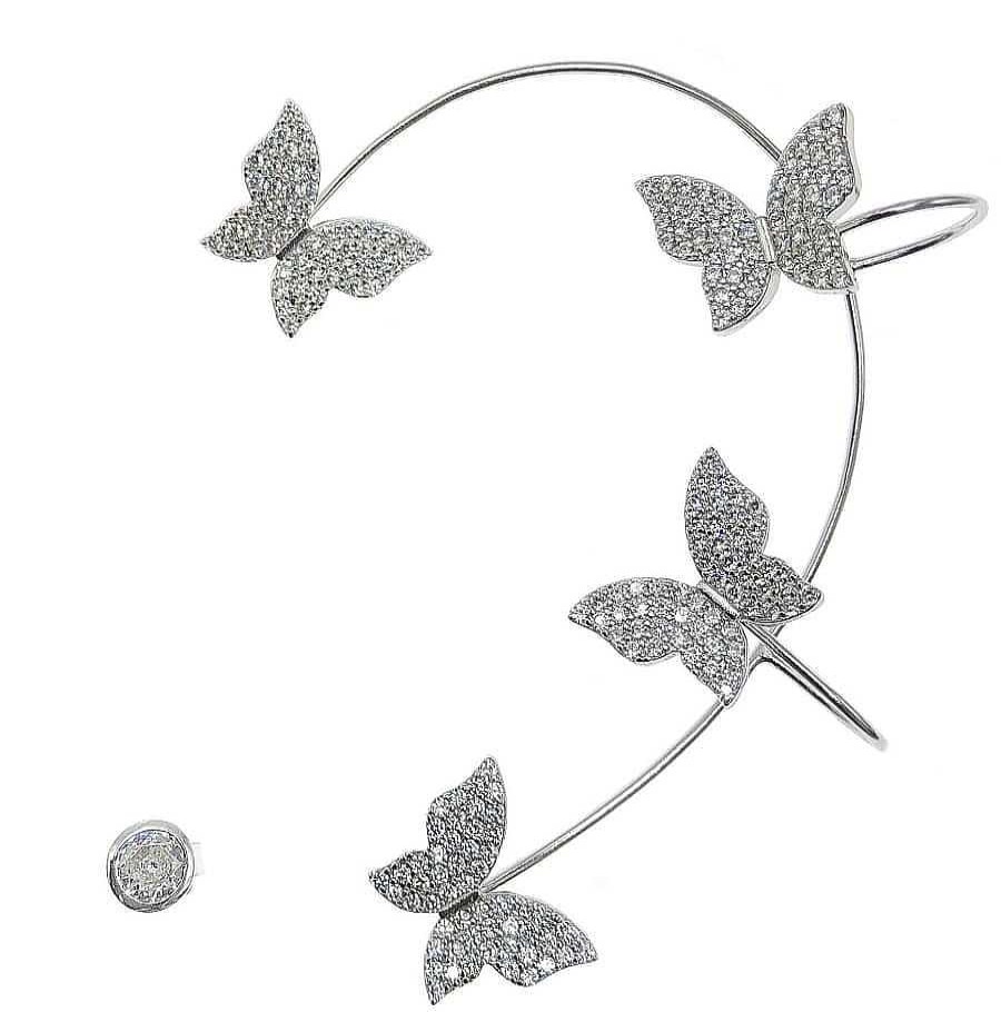 Joyas De Plata Joyeria Pepe Lozano Pendiente Earcuff Mariposas Plata