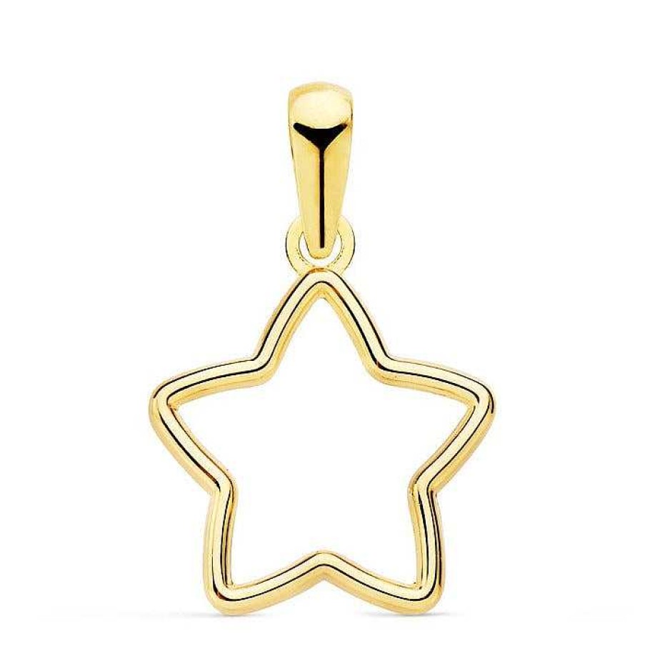 Joyas De Oro Joyeria Pepe Lozano Colgante Oro Mini Estrella Silueta