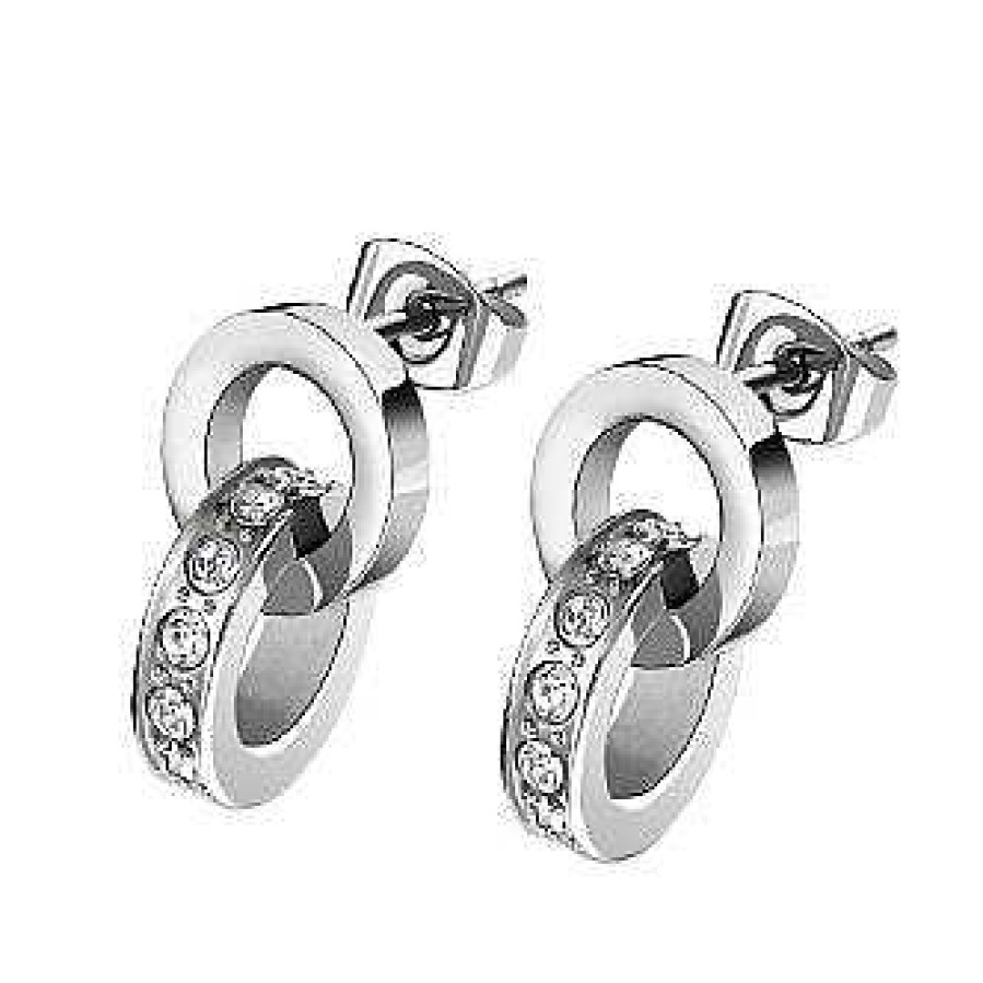 Joyas De Plata Joyeria Pepe Lozano Pendientes Lotus Style Acero Anillas