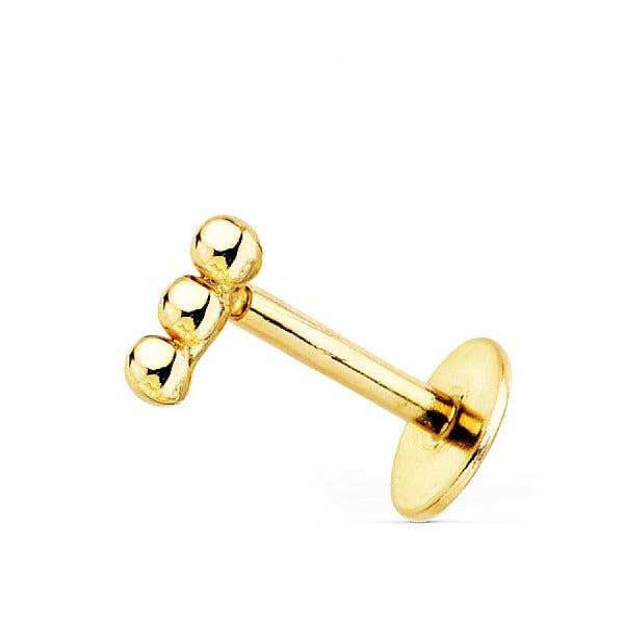 Joyas De Oro Joyeria Pepe Lozano Piercing Oreja Oro 18K Bolitas (Unidad)