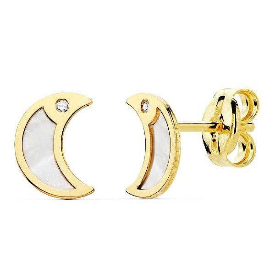 Joyas De Oro Joyeria Pepe Lozano Pendientes Oro 18K Luna N Car