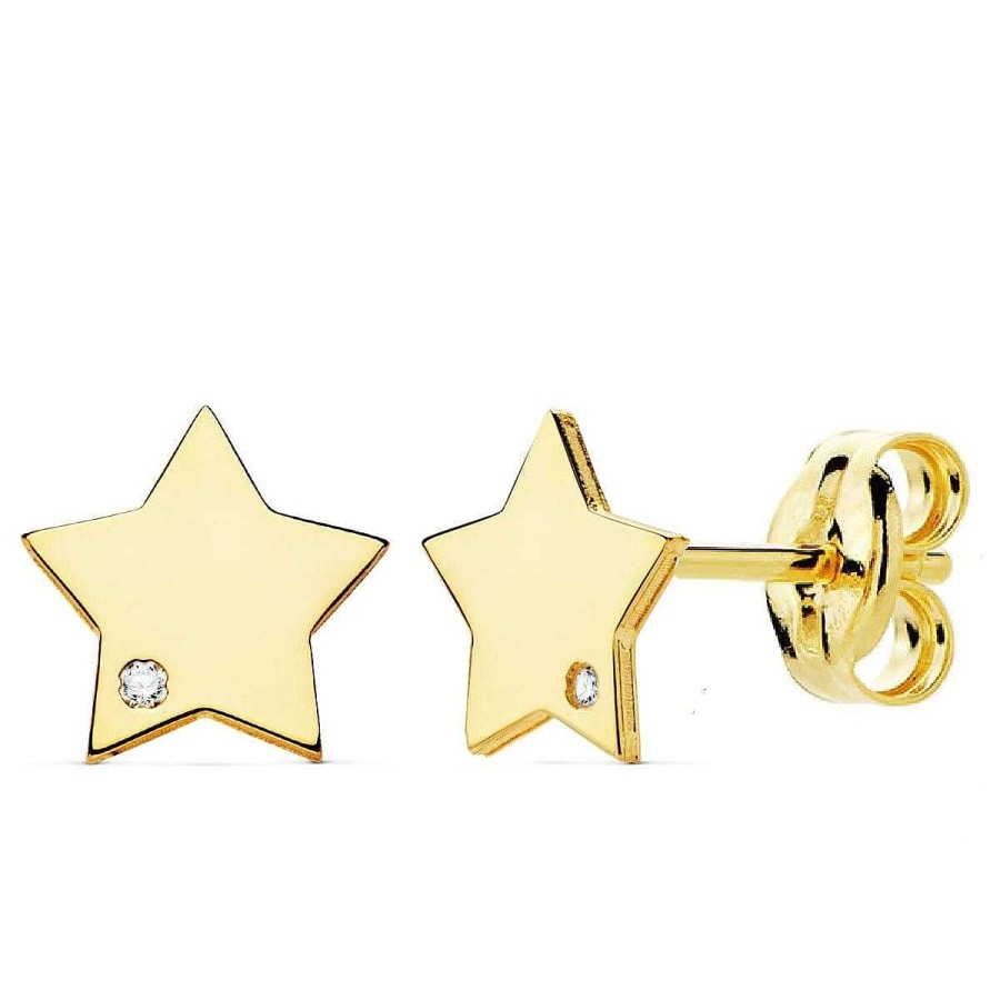 Joyas De Oro Joyeria Pepe Lozano Pendientes Oro 18K Estrella