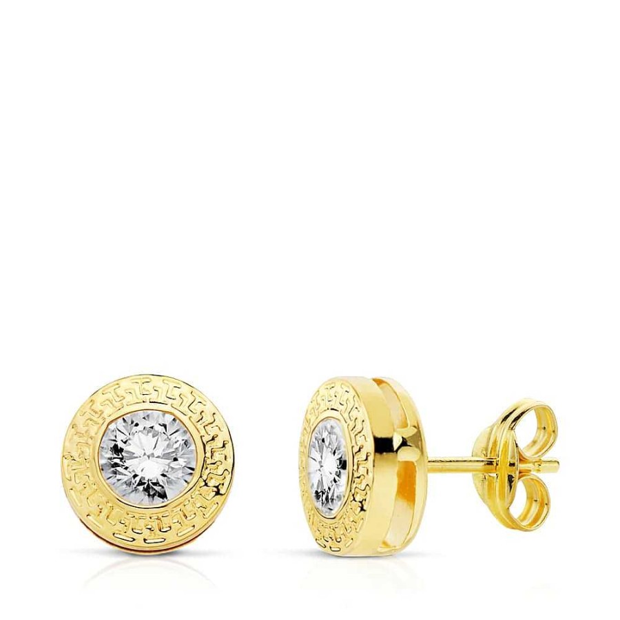 Joyas De Oro Joyeria Pepe Lozano Pendientes Oro 18K Chat N Greca