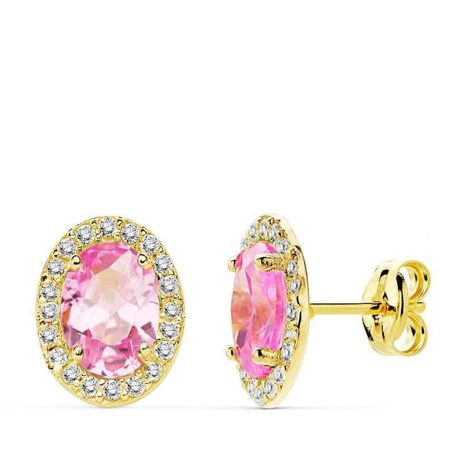 Joyas De Oro Joyeria Pepe Lozano Pendientes Oro Rosa Oval