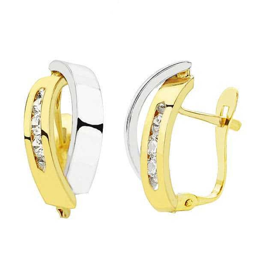 Joyas De Oro Joyeria Pepe Lozano Pendientes Oro Bicolor Barras