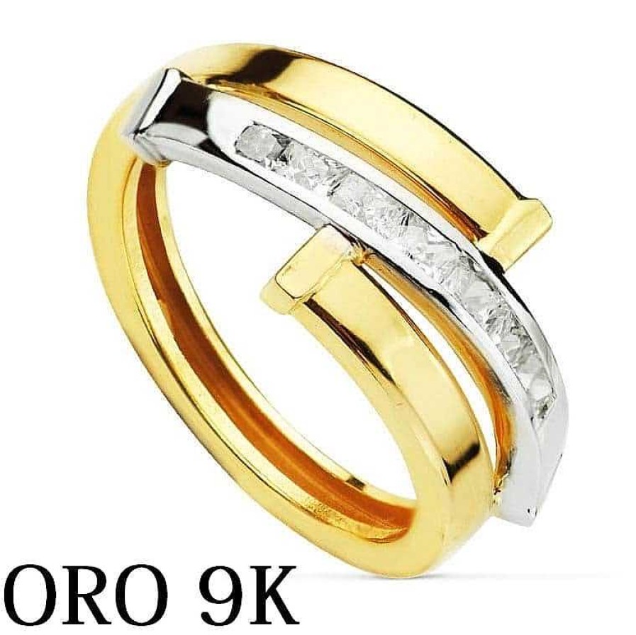 Joyas De Oro Joyeria Pepe Lozano Oro 9K Anillo Triple