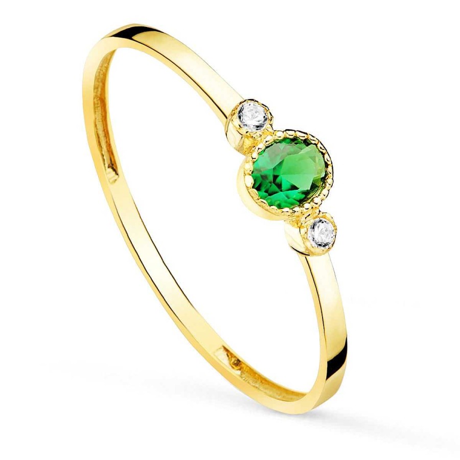 Joyas De Oro Joyeria Pepe Lozano Anillo Oro 18K Fino Piedra Verde