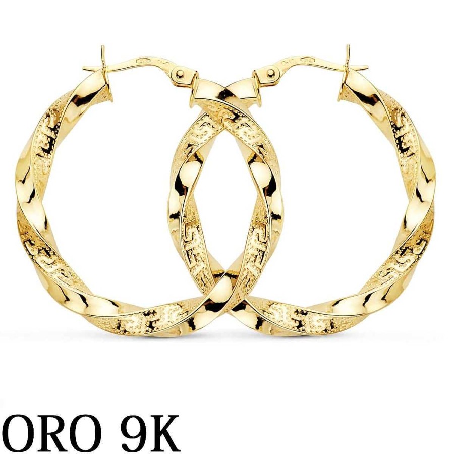 Joyas De Oro Joyeria Pepe Lozano Oro 9K Pendientes Aros Greca