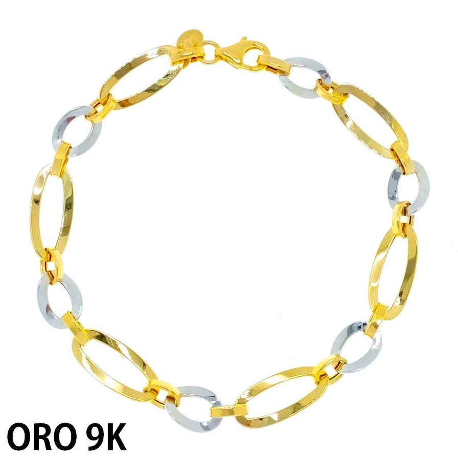 Joyas De Oro Joyeria Pepe Lozano Oro 9K Pulsera Anillas Bicolor