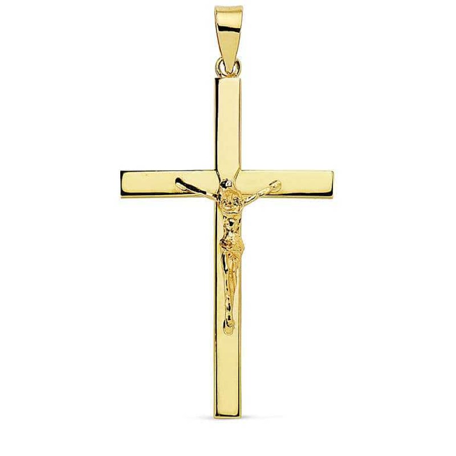 Joyas De Oro Joyeria Pepe Lozano Cruz Lisa Cristo Oro 18K 33Mm