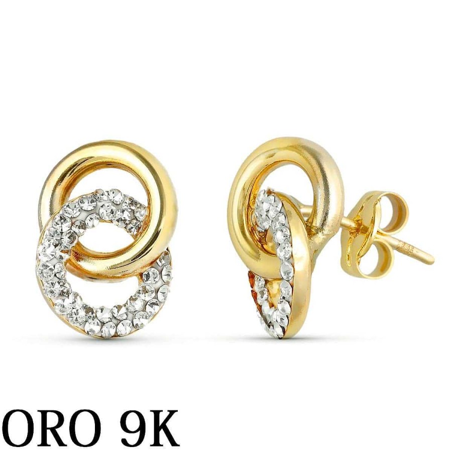 Joyas De Oro Joyeria Pepe Lozano Oro 9K Pendientes Entrelazados