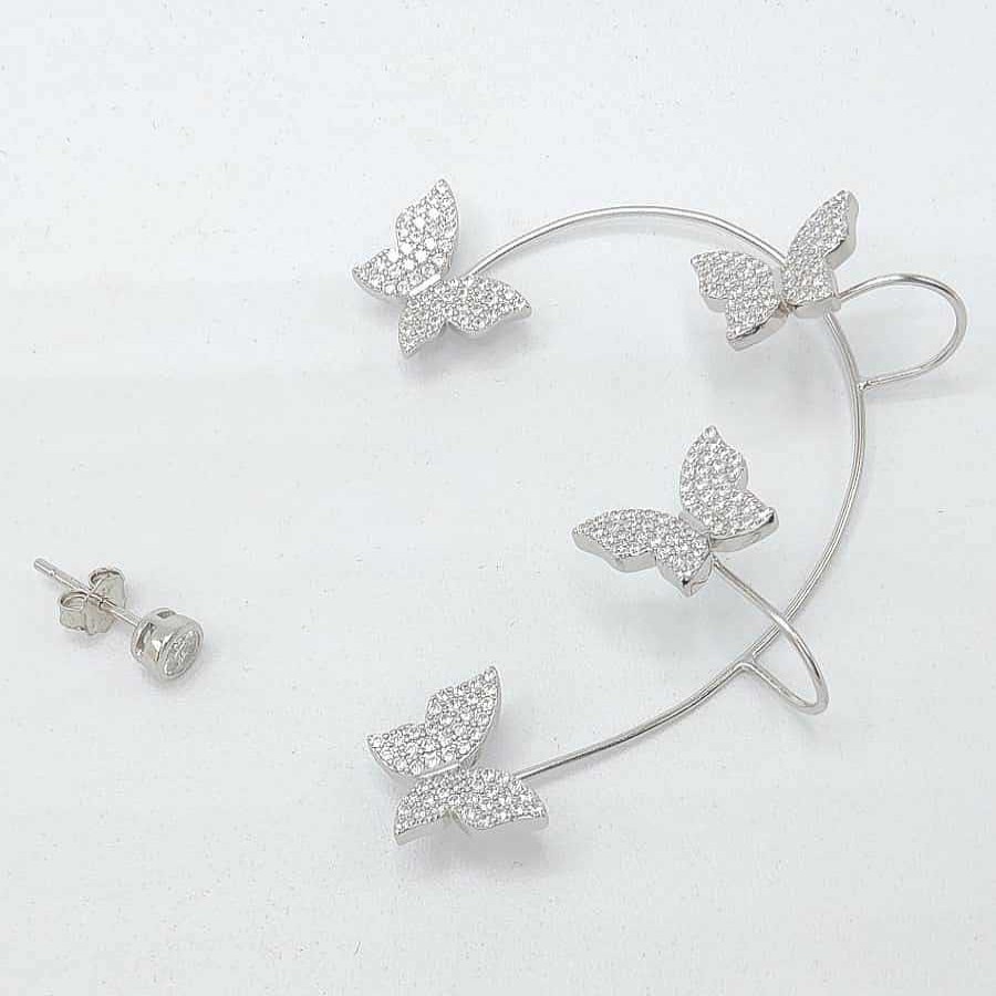 Joyas De Plata Joyeria Pepe Lozano Pendiente Earcuff Mariposas Plata