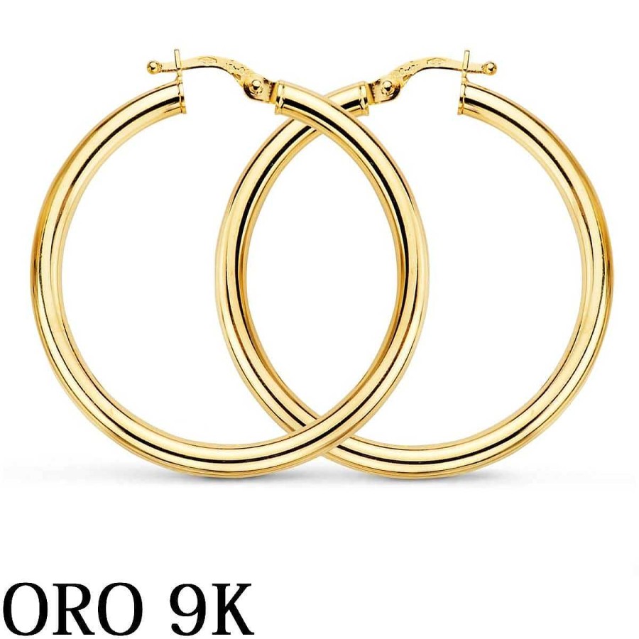 Joyas De Oro Joyeria Pepe Lozano Oro 9K Pendientes Aros Brillo