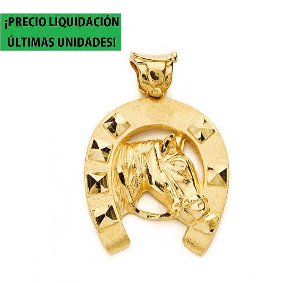 Joyas De Oro Joyeria Pepe Lozano Colgante Oro Herradura Con Caballo 32 Gramos