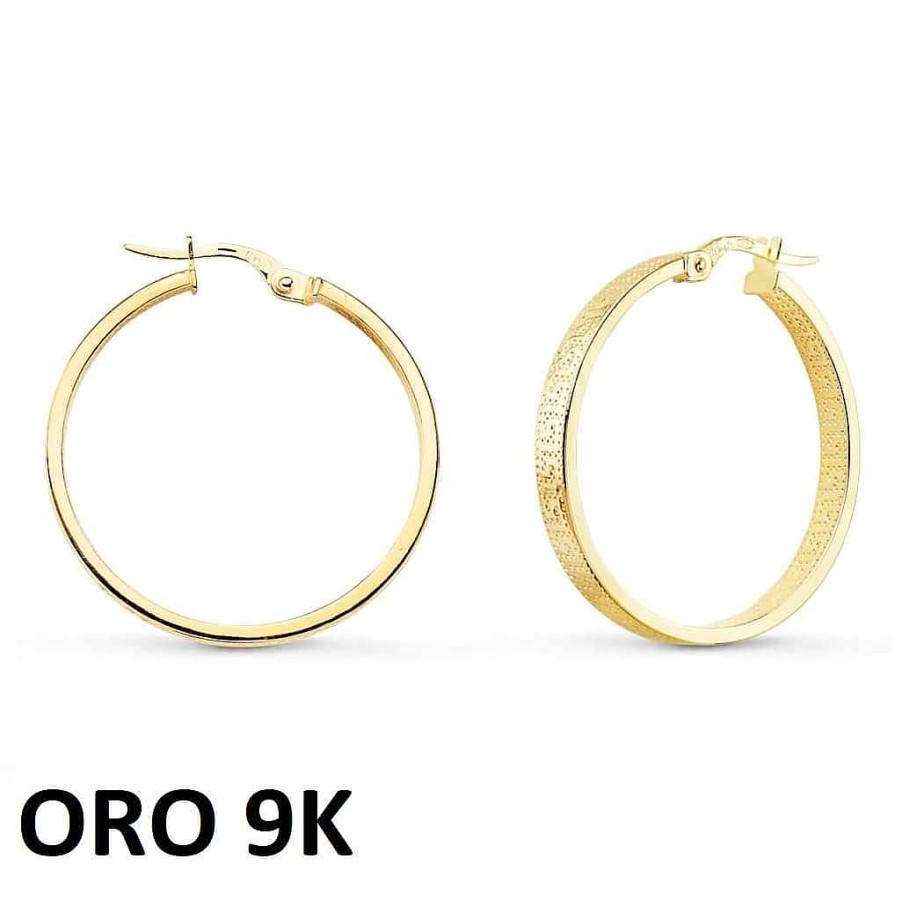 Joyas De Oro Joyeria Pepe Lozano Oro 9K Aros Greca 3Mm