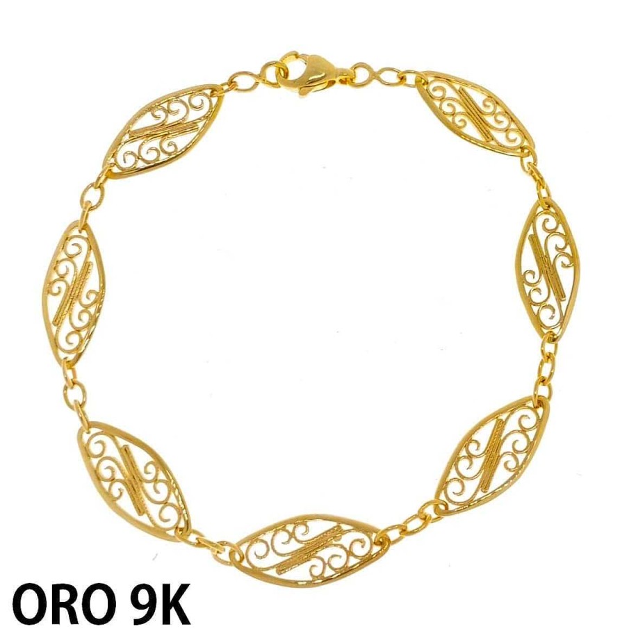 Joyas De Oro Joyeria Pepe Lozano Oro 9K Pulsera Rombos Calada