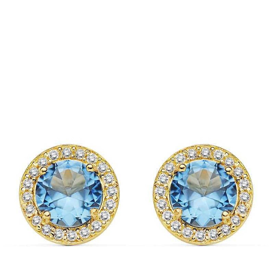 Joyas De Oro Joyeria Pepe Lozano Pendientes Oro 18K Azul Claro