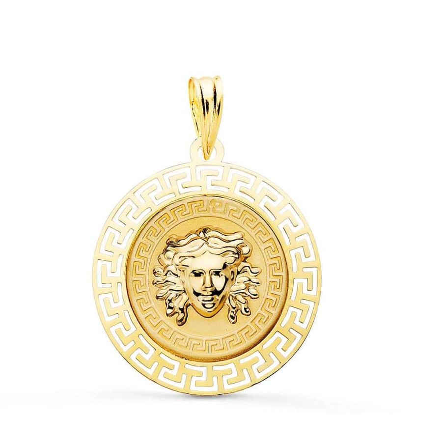 Joyas De Oro Joyeria Pepe Lozano Colgante Oro Medusa Greca Peq